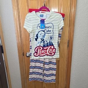 NWT- Vintage Style Pepsi PJ Set - Size Large